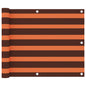 JUNG Vida Balkon-Sichtschutz Orange und Braun 75x400 cm Oxford-Gewebe