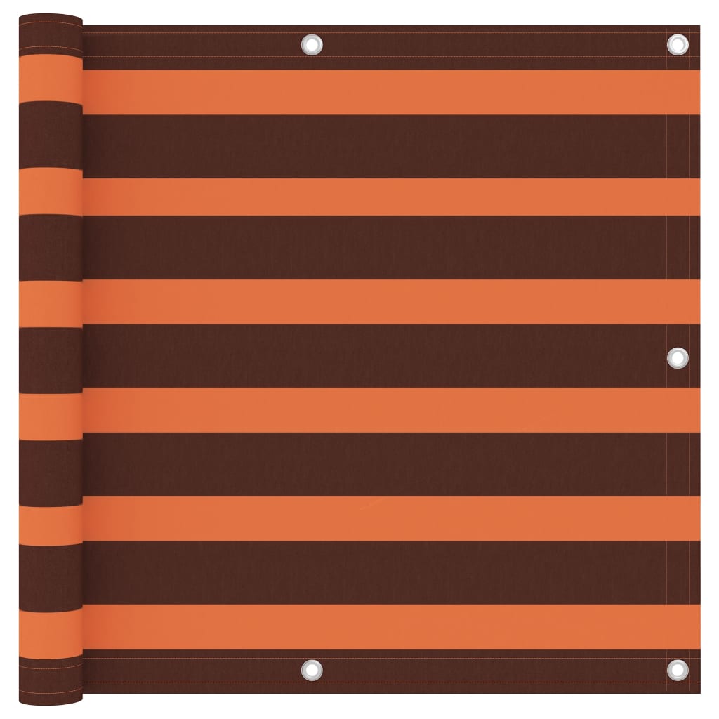 JUNG Vida Balkon-Sichtschutz Orange und Braun 90x300 cm Oxford-Gewebe