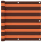 JUNG Vida Balkon-Sichtschutz Orange und Braun 90x400 cm Oxford-Gewebe