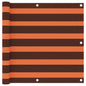 JUNG Vida Balkon-Sichtschutz Orange und Braun 90x600 cm Oxford-Gewebe