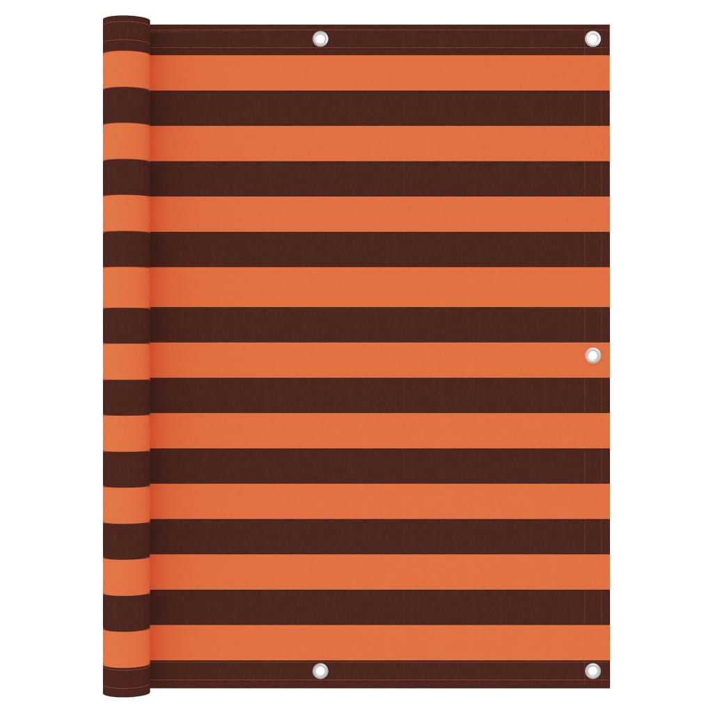 JUNG Vida Balkon-Sichtschutz Orange und Braun 120x400 cm Oxford-Gewebe