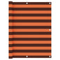 JUNG Vida Balkon-Sichtschutz Orange und Braun 120x400 cm Oxford-Gewebe