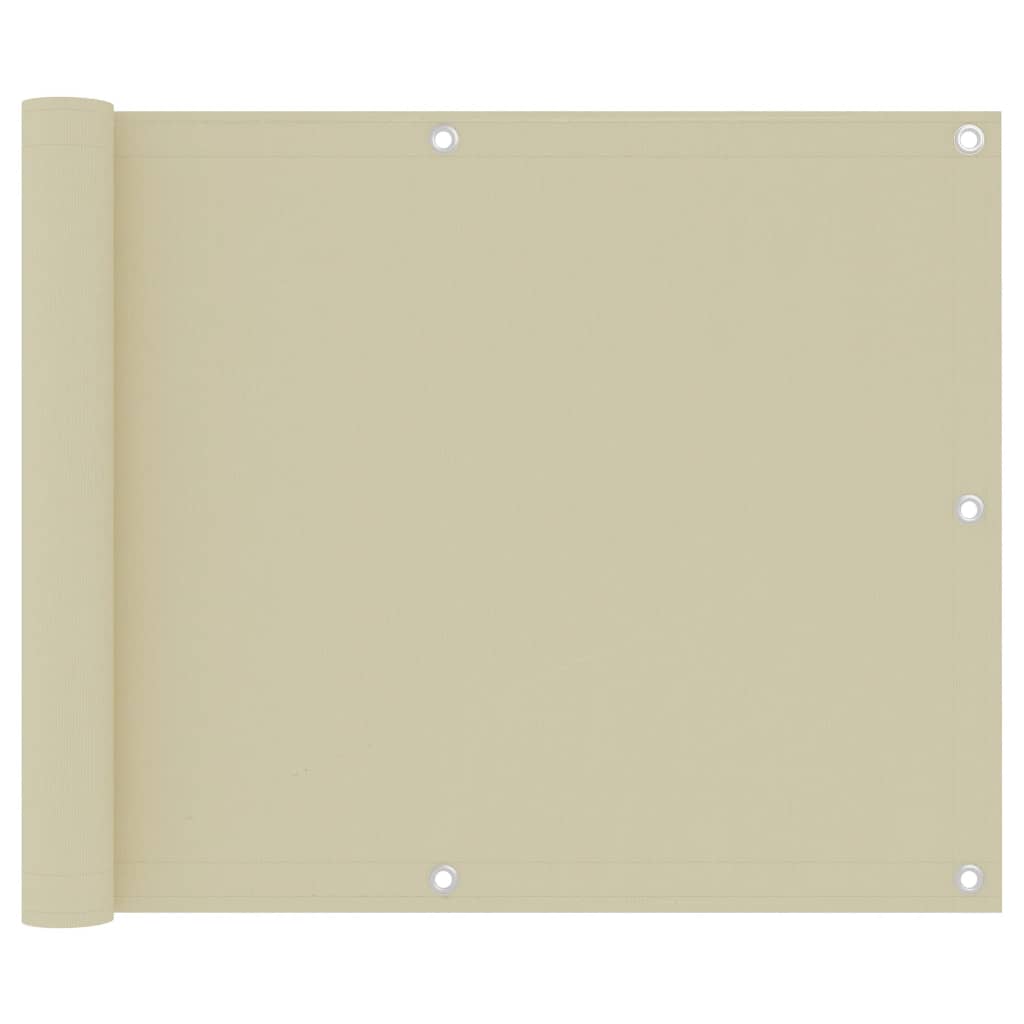 JUNG Vida Balkon-Sichtschutz Creme 75x500 cm Oxford-Gewebe