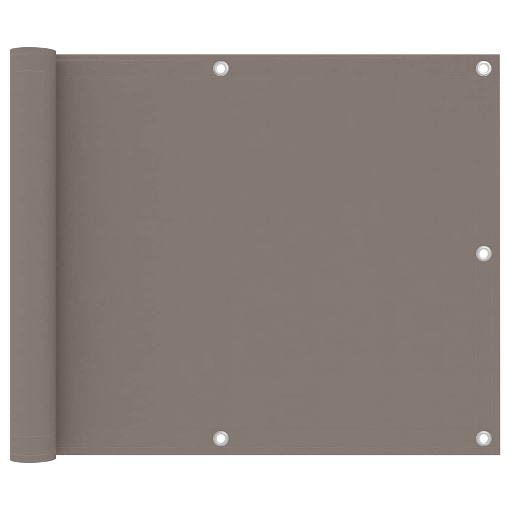 JUNG Vida Balkon-Sichtschutz Taupe 75x600 cm Oxford-Gewebe
