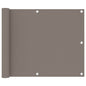JUNG Vida Balkon-Sichtschutz Taupe 75x600 cm Oxford-Gewebe