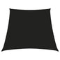 JUNG Vida Sonnensegel Oxford-Gewebe Trapezförmig 2/4x3 m Schwarz