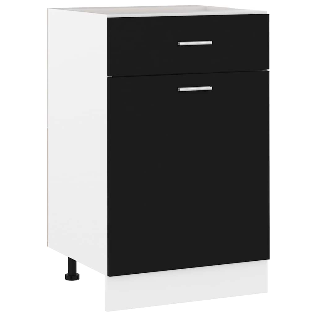 JUNG Vida Schubunterschrank Lyon Schwarz 50x46x81,5 cm Holzwerkstoff