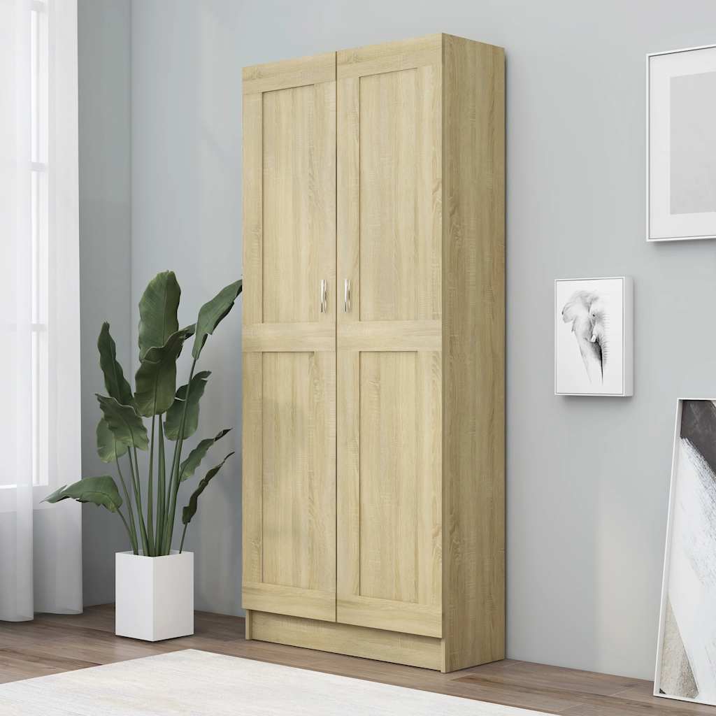 JUNG Vida Bücherschrank Sonoma-Eiche 82,5x30,5x185,5 cm Holzwerkstoff