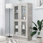 JUNG Vida Vitrinenschrank Betongrau 82,5x30,5x150 cm Holzwerkstoff