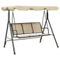 JUNG Vida Hollywoodschaukel mit Dach Anthrazitgrau und Sandfarben