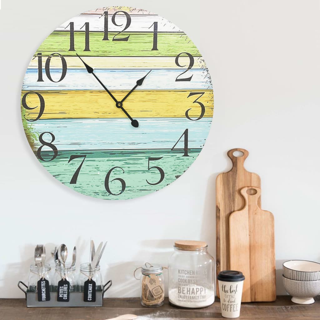 JUNG Vida Wanduhr Mehrfarbig 60 cm MDF
