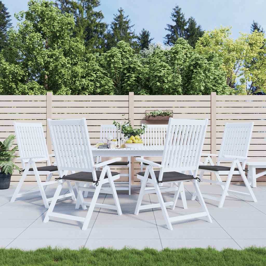 JUNG Vida Gartenstuhl-Kissen 6 Stk. Anthrazit 40x40x3 cm Oxford-Gewebe
