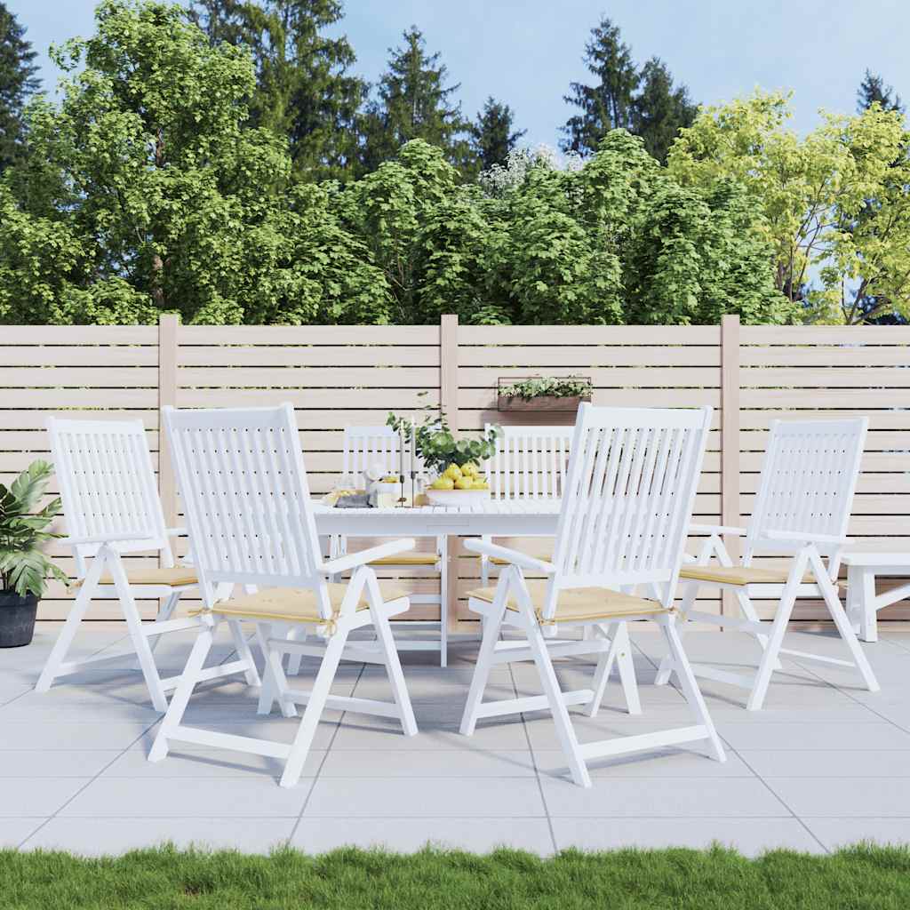 JUNG Vida Gartenstuhl-Kissen 6 Stk. Beige 50x50x4 cm Oxford-Gewebe