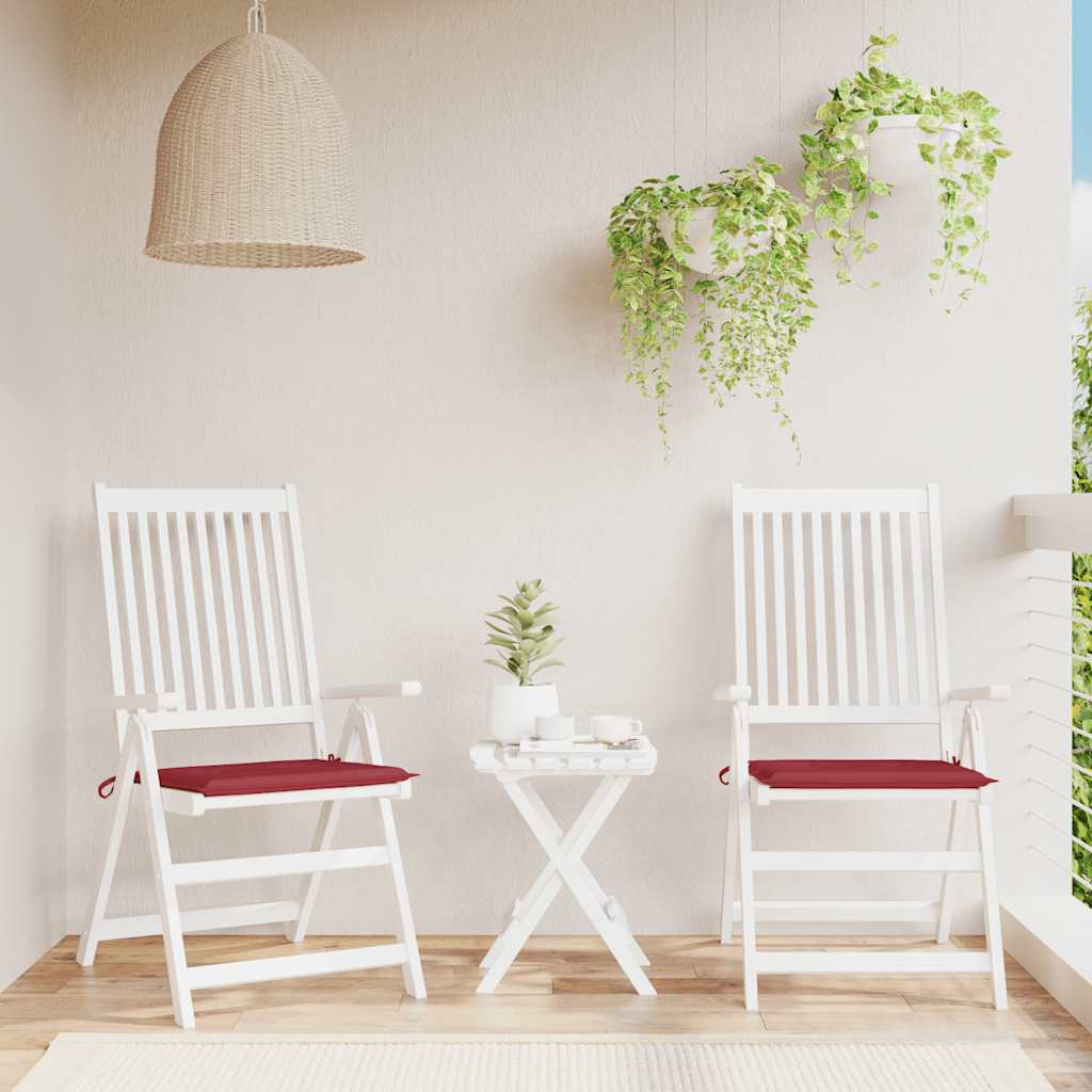 JUNG Vida Gartenstuhl-Kissen 2 Stk. Weinrot 50x50x3 cm Oxford-Gewebe