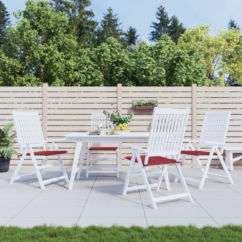 JUNG Vida Gartenstuhl-Kissen 4 Stk. Weinrot 50x50x4 cm Oxford-Gewebe