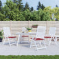 JUNG Vida Gartenstuhl-Kissen 4 Stk. Weinrot 50x50x4 cm Oxford-Gewebe