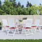 JUNG Vida Gartenstuhl-Kissen 6 Stk. Weinrot 50x50x4 cm Oxford-Gewebe