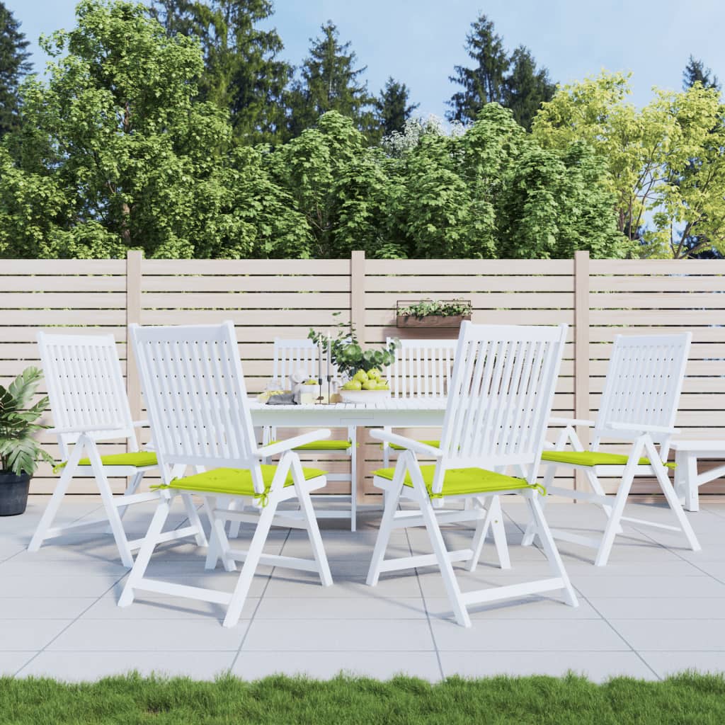 JUNG Vida Gartenstuhl-Kissen 6 Stk. Knallgrün 50x50x4 cm Oxford-Gewebe