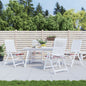 JUNG Vida Gartenstuhl-Kissen 4Stk. Rot Karomuster 50x50x4cm Oxford-Gewebe