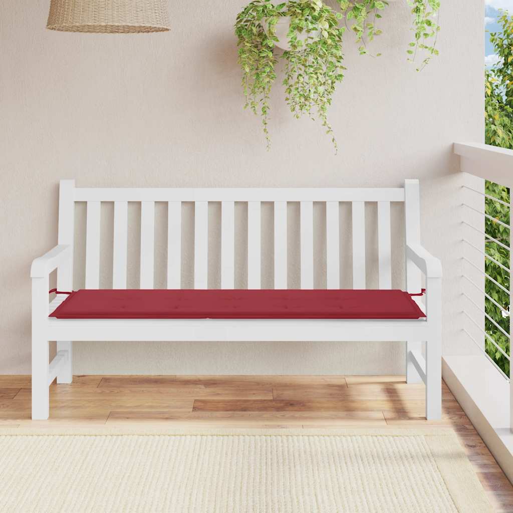 JUNG Vida Gartenbank-Auflage Weinrot 150x50x4 cm Oxford-Gewebe