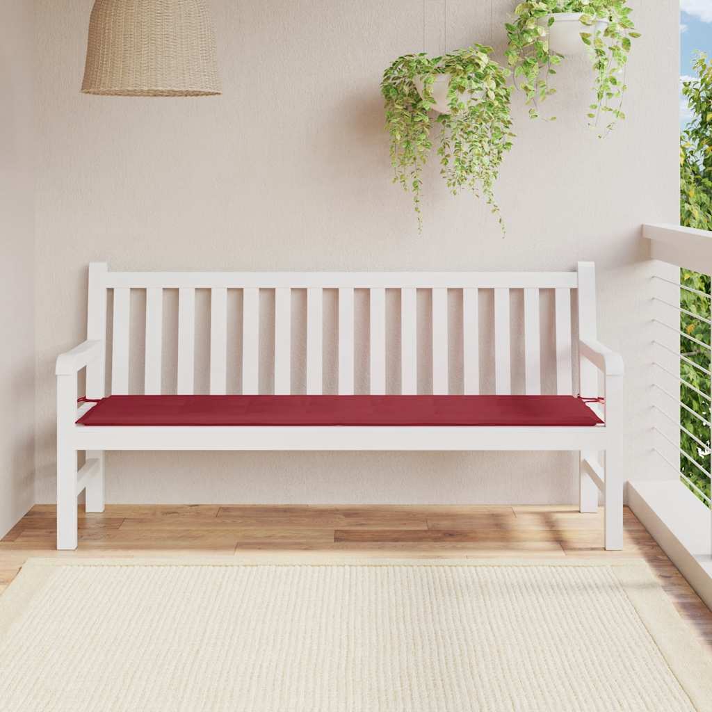 JUNG Vida Gartenbank-Auflage Weinrot 180x50x3 cm Oxford-Gewebe