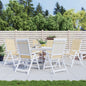 JUNG Vida Gartenstuhlauflagen für Hochlehner 6Stk. Beige 120x50x3cm Stoff
