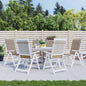 JUNG Vida Gartenstuhlauflagen für Hochlehner 6Stk. Taupe 120x50x3cm Stoff