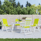 JUNG Vida Gartenstuhlauflagen für Hochlehner 4 Stk. Knallgrün 120x50x3 cm