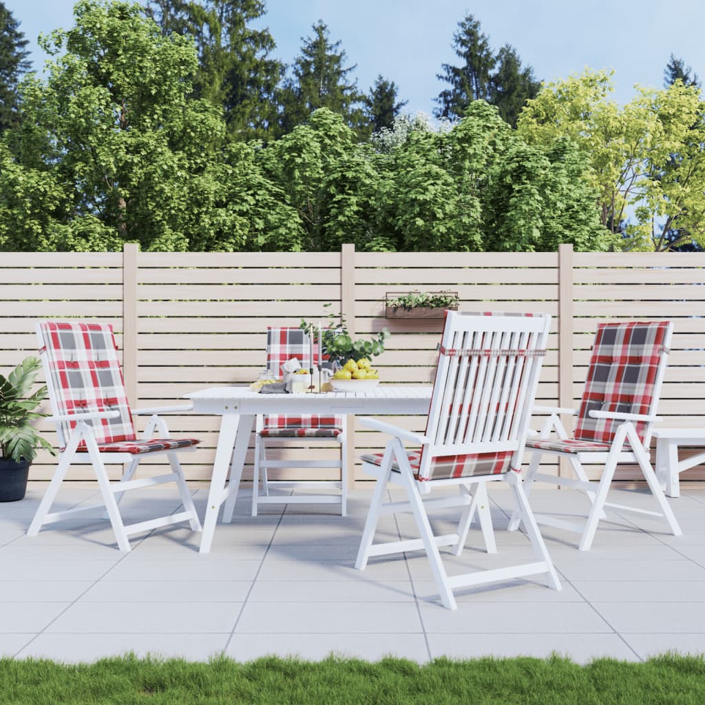 JUNG Vida Gartenstuhlauflagen für Hochlehner 4 Stk. 120x50x3 cm Stoff