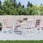 JUNG Vida Gartenstuhlauflagen für Hochlehner 4 Stk. 120x50x3 cm Stoff