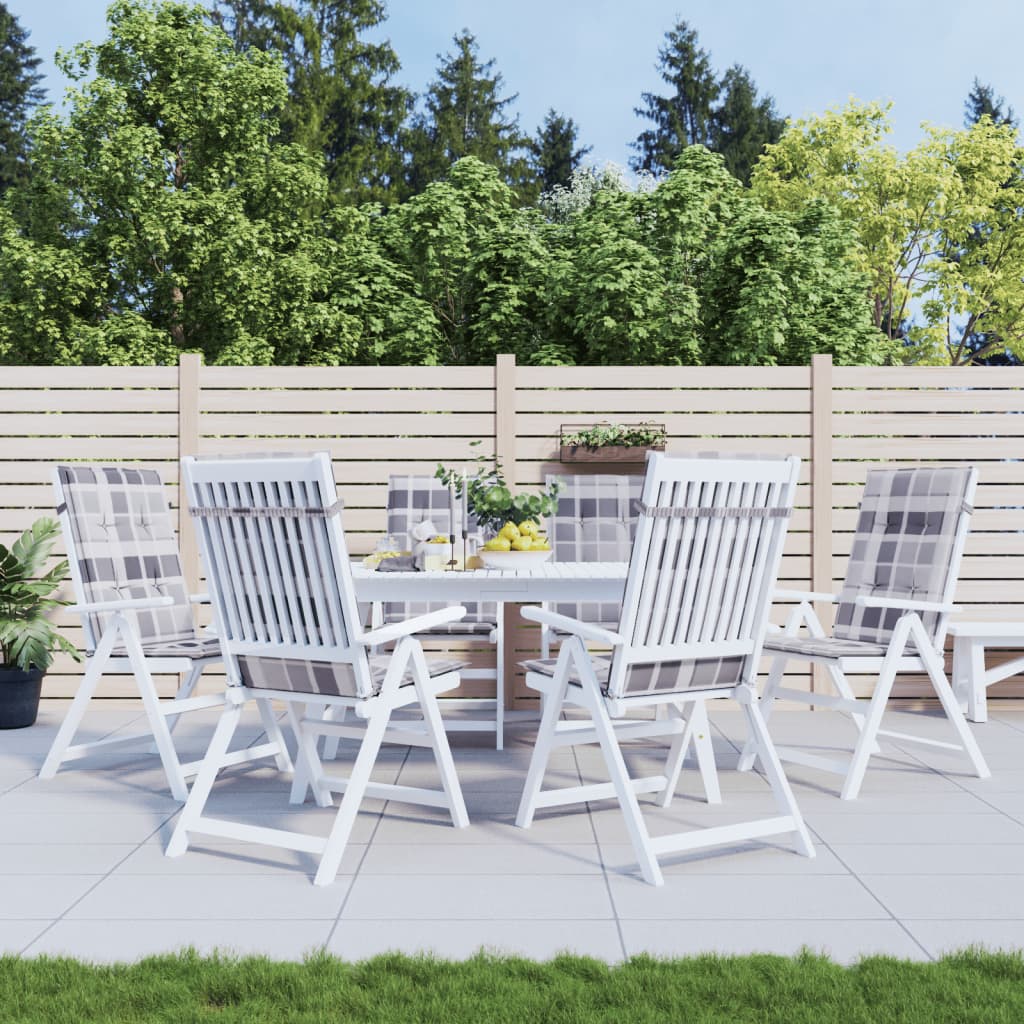 JUNG Vida Gartenstuhlauflagen für Hochlehner 6 Stk. 120x50x3cm Stoff