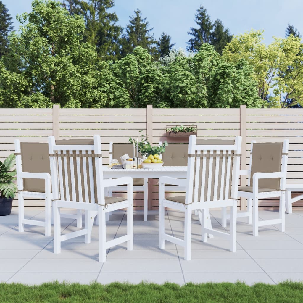 JUNG Vida Gartenstuhlauflagen für Niedriglehner 6 Stk. Taupe 100x50x3 cm