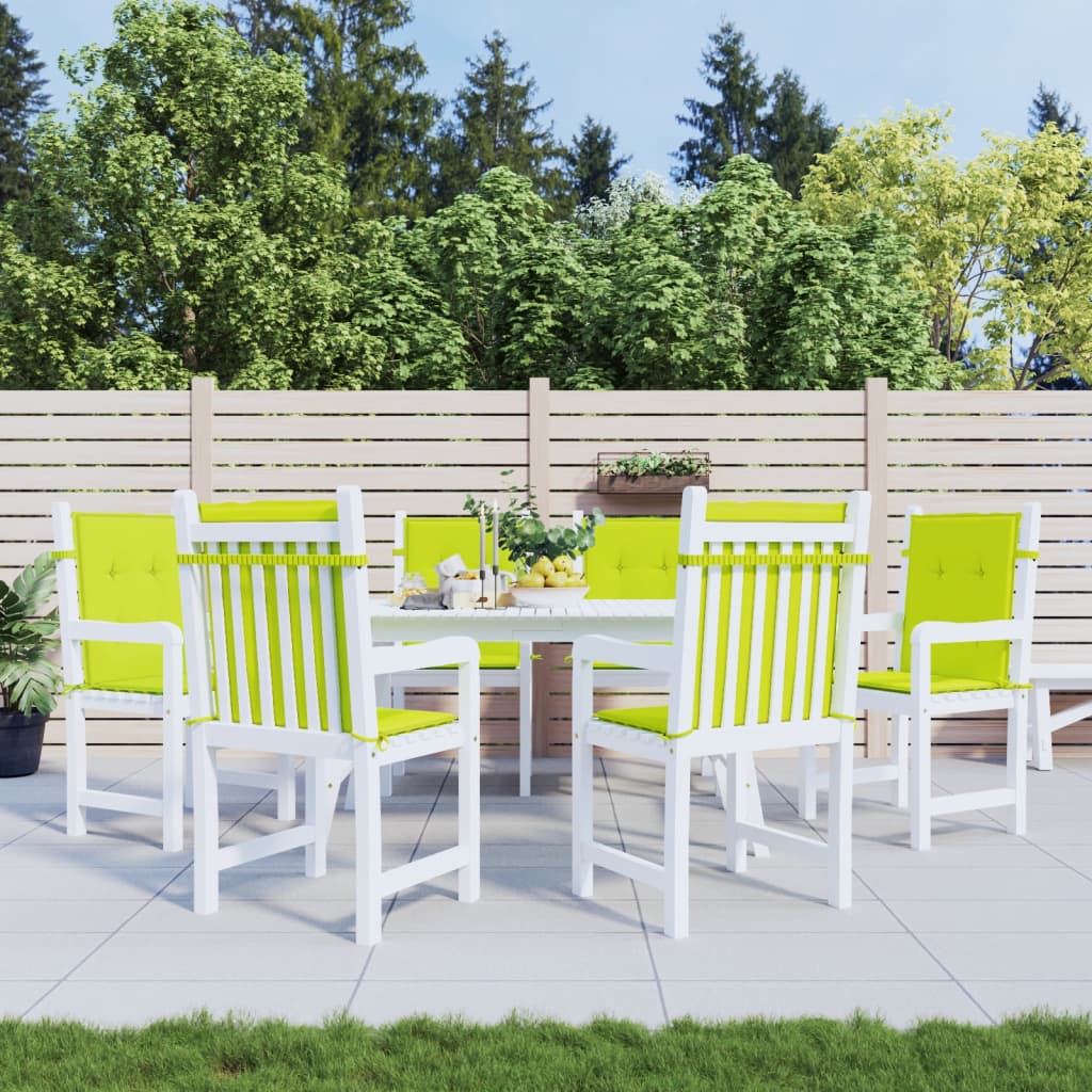 JUNG Vida Gartenstuhlauflagen für Niedriglehner 6Stk Knallgrün 100x50x3cm