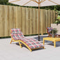 JUNG Vida Sonnenliegen-Auflage Rot Karomuster 186x58x4 cm Oxford-Gewebe