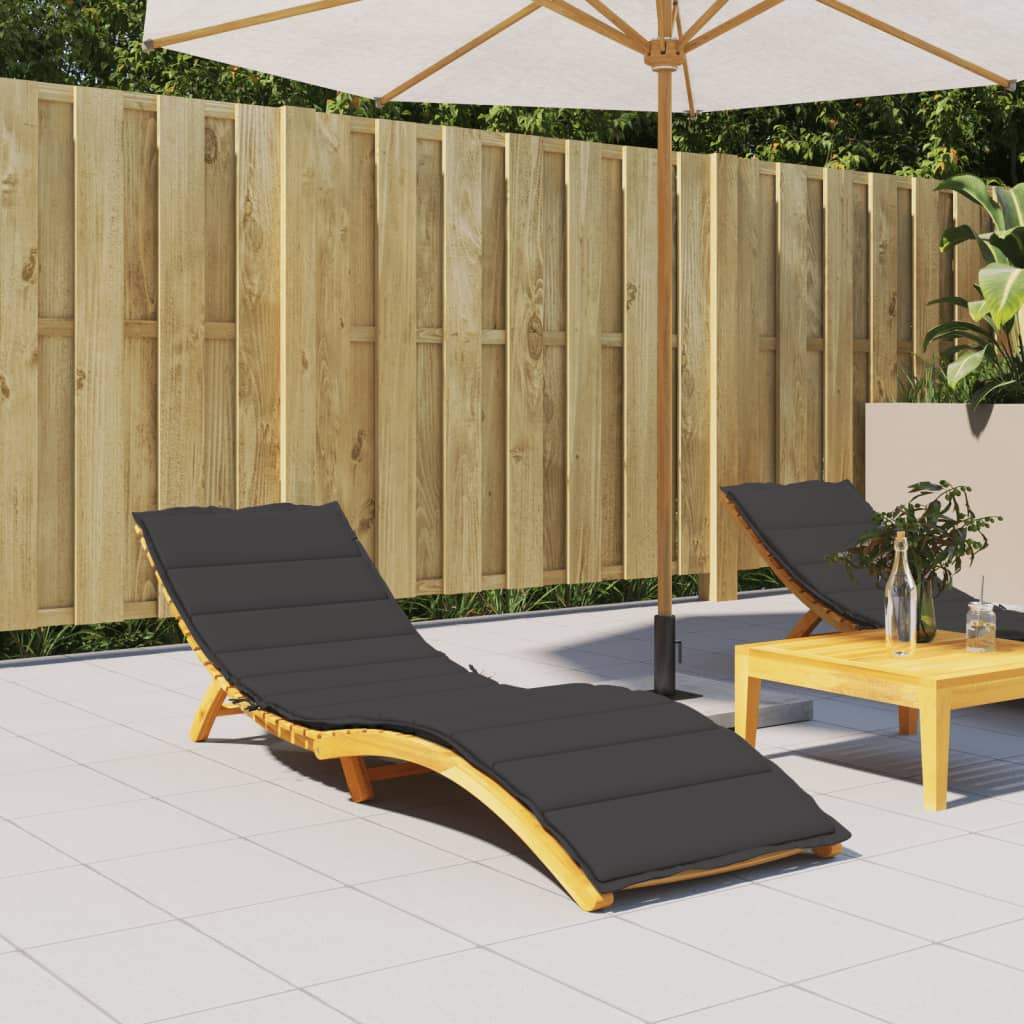 JUNG Vida Sonnenliegen-Auflage Schwarz 200x50x3 cm Oxford-Gewebe