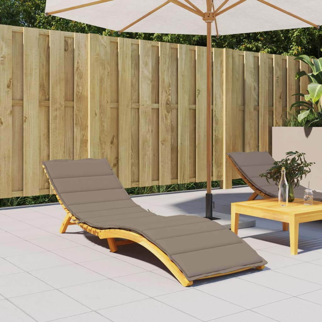 JUNG Vida Sonnenliegen-Auflage Taupe 200x70x3 cm Oxford-Gewebe