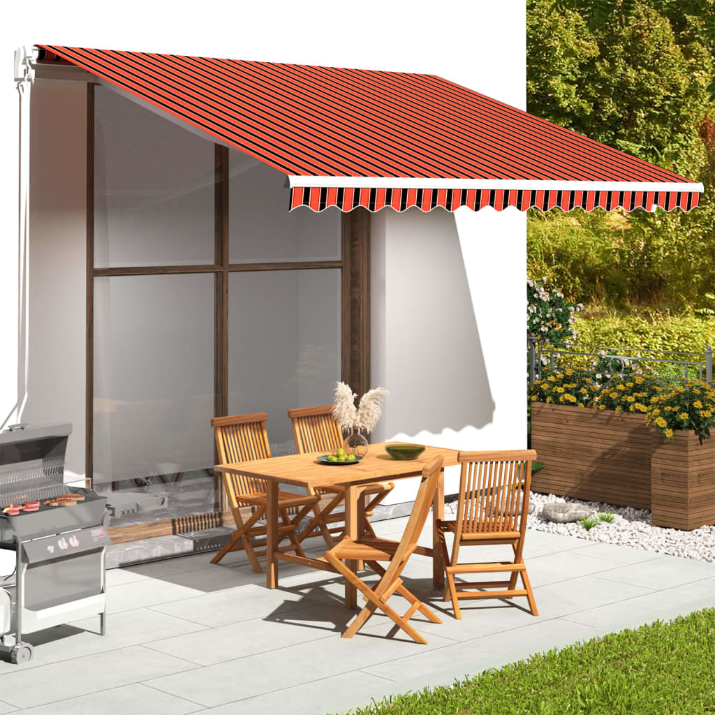 JUNG Vida Markisenbespannung Orange und Braun 4x3,5 m