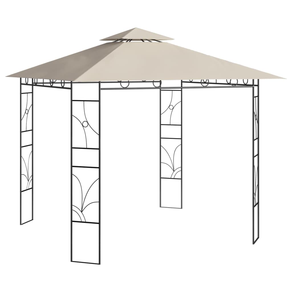 JUNG Vida Pavillon 3x3x2,7 m Creme 160 g/m²