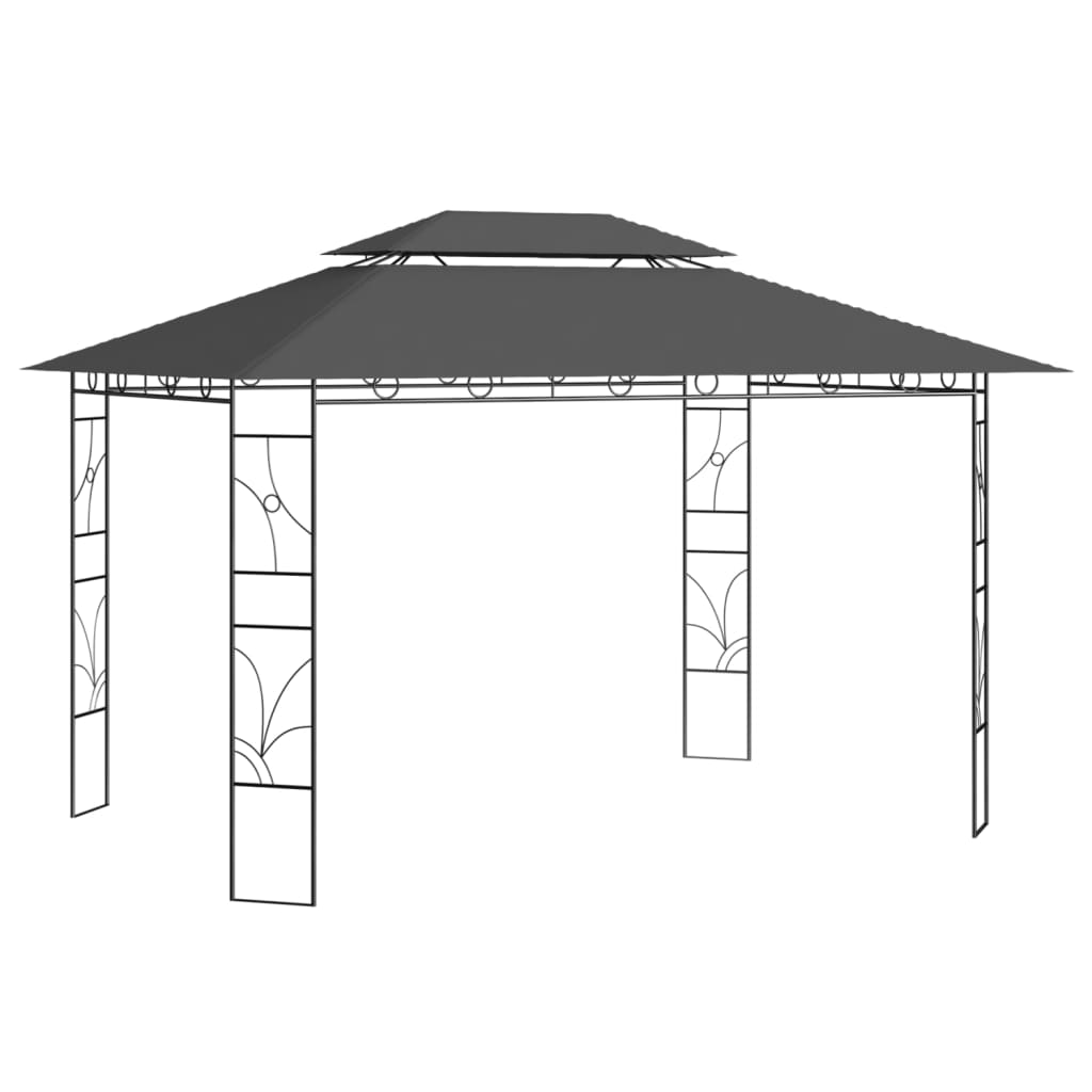 JUNG Vida Pavillon 4x3x2,7 m Anthrazit 160 g/m²
