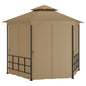 JUNG Vida Pavillon mit Seitenwänden 3,1x2,7 m Taupe