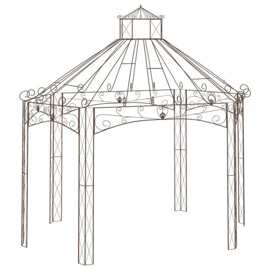 JUNG Vida Gartenpavillon Antik-Braun 400x258x378 cm Eisen
