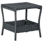 JUNG Vida Gartentisch Dunkelgrau 45x45x46,5 cm Poly Rattan