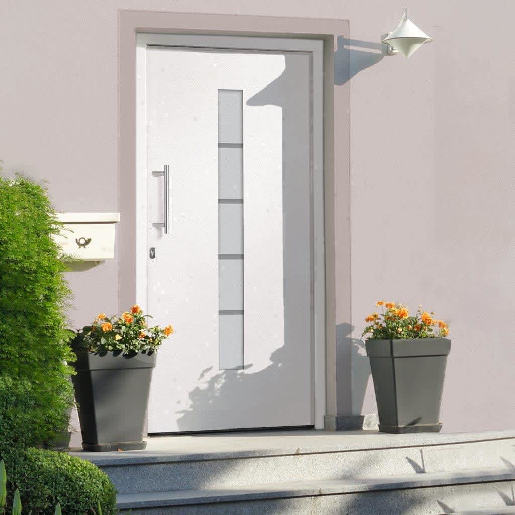 JUNG Vida Haustür Aluminium und PVC Weiß 100x210 cm