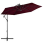 JUNG Vida Ampelschirm mit Aluminium-Mast 300 cm Bordeauxrot