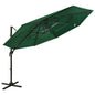 JUNG Vida Sonnenschirm mit Aluminium-Mast 4-lagig Grün 3x3 m