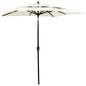 JUNG Vida Sonnenschirm mit Aluminium-Mast 3-lagig Sandfarben 2x2 m