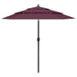 JUNG Vida Sonnenschirm mit Aluminium-Mast 3-lagig Bordeauxrot 2,5 m