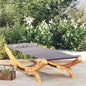 JUNG Vida Sonnenliege 100x188,5x44 cm Bugholz Massiv Anthrazit