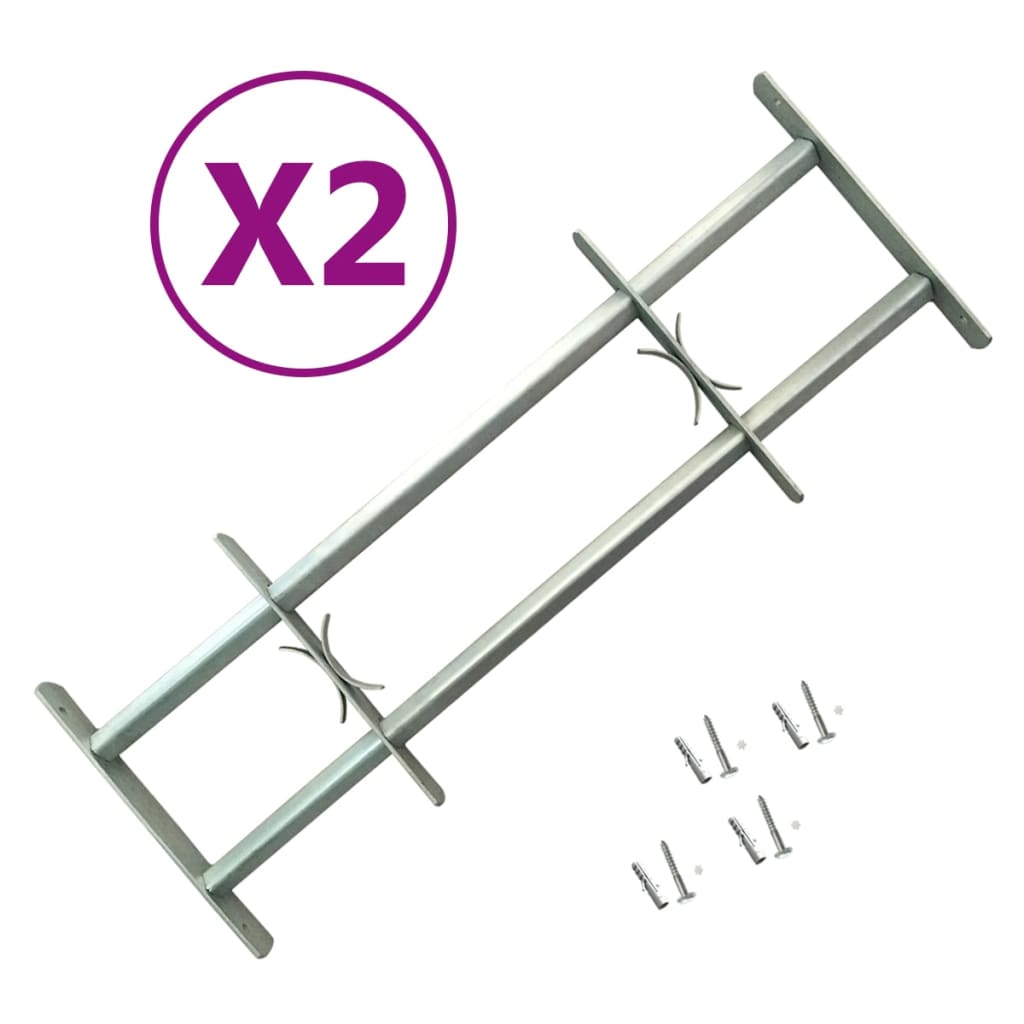 JUNG Vida Fenstergitter Verstellbar für Fenster 2 Stk. 1000-1500 mm