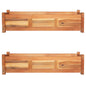JUNG Vida Garten-Hochbeete 2 Stk. Akazienholz 100x30x25 cm